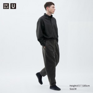 Pánské Sportovní Kalhoty Uniqlo Fleece Jersey Sweat Šedé CZ | J723659