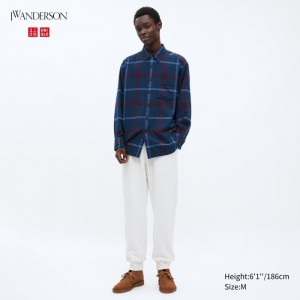 Pánské Teplákové Kalhoty Uniqlo Fleece Bílé CZ | H198811