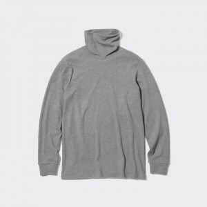 Pánské Tričko Uniqlo HEATTECH Ultra Warm Turtleneck (2022 Edition) Šedé CZ | K147156